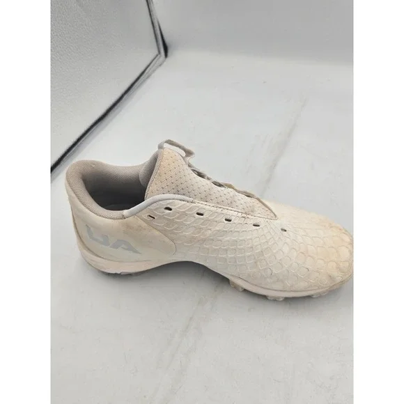 Under Armour 3Y White Baseball Softball Football Soccer Cleats Used - Picture 12 of 16